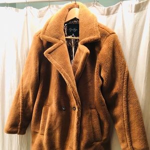 Cognac Sherpa Coat-M- Jessica Simpson w/ tags